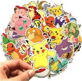 100 Pokémon stickers voor laptop, muur, fiets, badkamer etc.