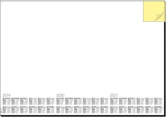 2x Bureau onderleggers/placemats van papier 59.5 x 41 cm - Kalender  2019/2020/2021 -... | bol.com