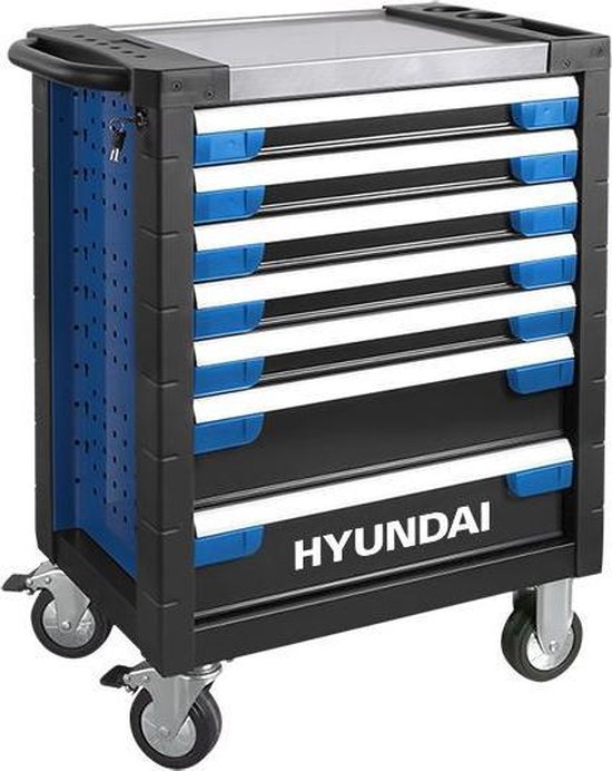 Hyundai gevulde gereedschapskar 305-delig - gereedschapswagen /  gereedschapstrolley /... | bol.com