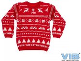Mijn eerste foute kerst trui rood -  VIB - 3-6 maanden