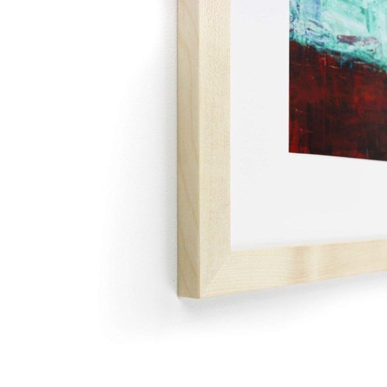 Cadre étroit en bois d'érable avec passe partout blanc. (Fait à la main) Taille de la photo 30x30 | Taille du cadre 40x40