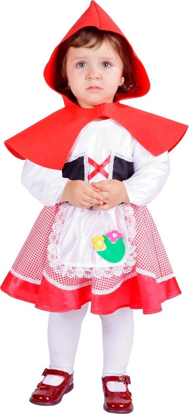 Ongedaan maken oor verantwoordelijkheid Roodkapje kostuum voor meisjes maat 80-86 - Jurkje met schortje en capuchon  | bol.com