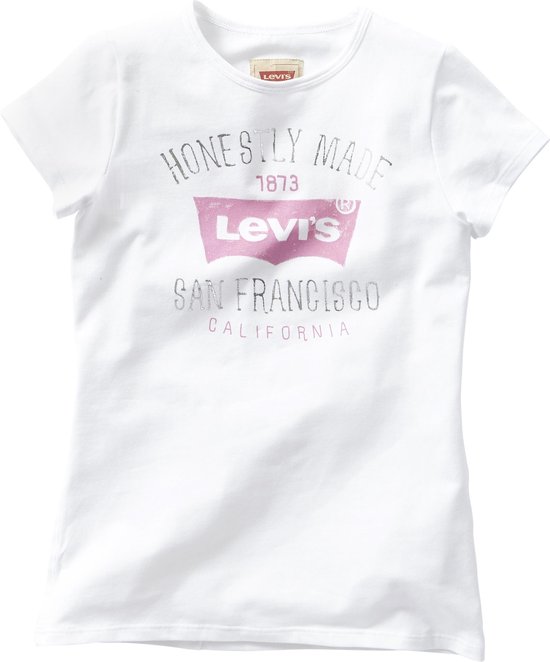Levi's® Kids Meisjes T-shirt - WHITE - Maat 110 | bol.com