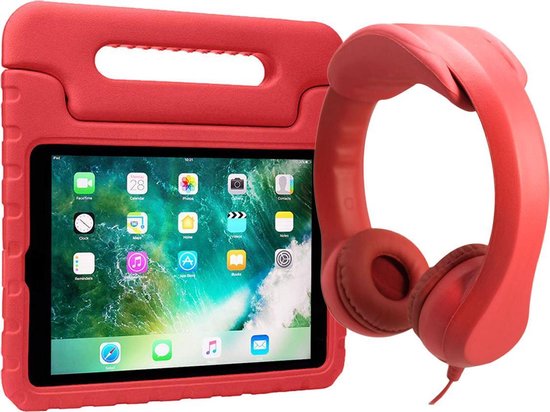 knop Regan Verklaring CaseBoutique iPad Kinder Pakket - Kids Case en Kinder Koptelefoon Rood -  voor iPad... | bol.com