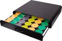 KitchenBrothers Capsule Houder met Lade - Geschikt voor Dolce Gusto - Espresso Koffie Pad en Cups Houder - 36 Capsules - RVS - Zwart