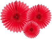 """Tissue fan, rood, 20-40cm (1 zakje met 3 stuks)"""