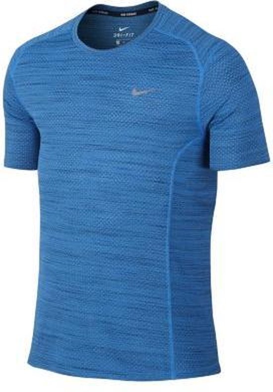 Nike Mens Nike Dry Miler Running Top - 718348-436 - Sportshirt - Heren -  Blauw - Maat S | bol.com