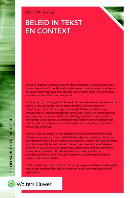 Bestuursrecht in praktijk - Beleid in tekst en context - cover