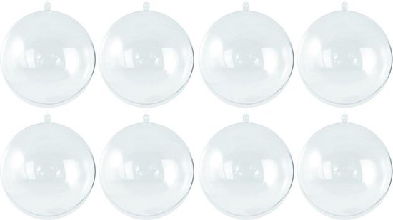 Beschrijven bloeden abortus 8x Transparante hobby/DIY kerstballen 6 cm - Knutselen - Kerstballen maken  hobby... | bol.com