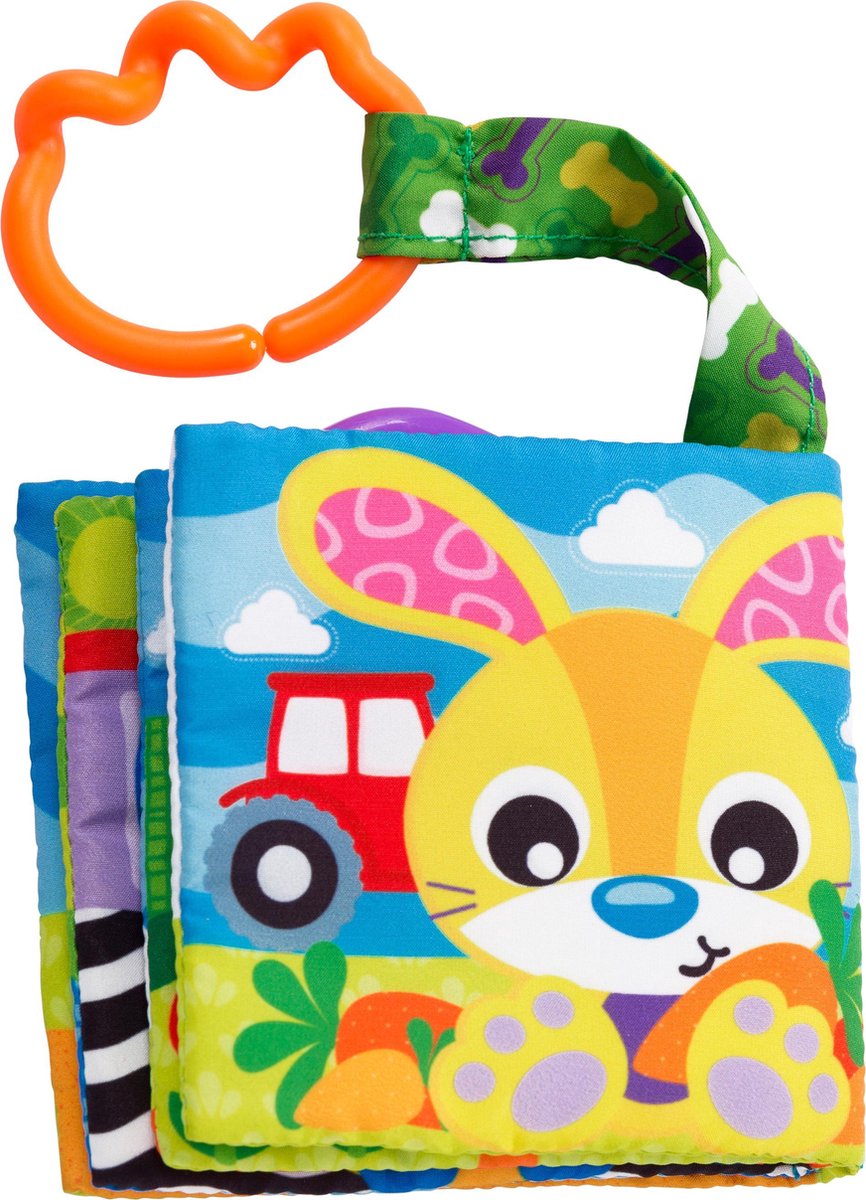 Playgro Activiteitenboekje Boederijdieren - Bijtboekje - Bijtprofiel - Pieper - Baby boek -baby boekje 0-6 maanden - Bijtring - baby boekje met geluid — afbeelding 4