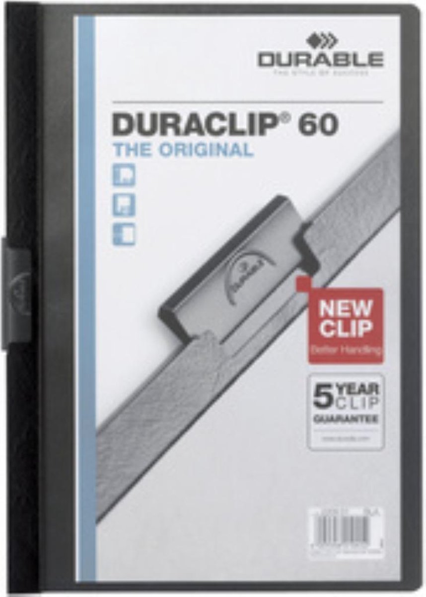 Durable - Duraclip 60 Klemmap - Donkerrood