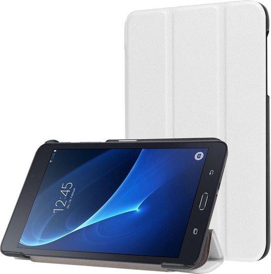 tactiek Centraliseren Onafhankelijk Tablethoes voor Samsung Galaxy Tab A 7.0 Inch / Tab A6 7.0, tri-fold case,  Wit | bol.com