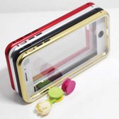 Magnetische case met voor - achterkant gehard glas voor de iPhone 6 Plus/6S Plus - Goud