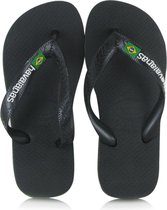 Havaianas Brasil Logo Slippers - Unisex Zwart - Maat 33/34