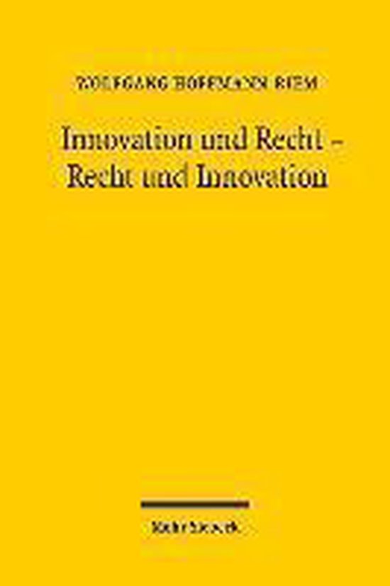 Innovation und Recht - Recht und Innovation - cover