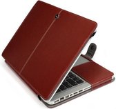 Laptophoes Voor MacBook Pro zonder retina 15 inch A1286 - Laptoptas - met sluiting - Bruin