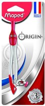 Origin passer met universeel inzetstuk - made in France - rood