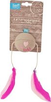 Lief! Kattenspeelgoed - Bal Met Veren Girls Met Catnip Beige/Roze - 25X7X5 CM