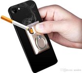 USB Aansteker Sticky Smartphone Ringhouder en Smartphonetand in 1 - Roze Goud