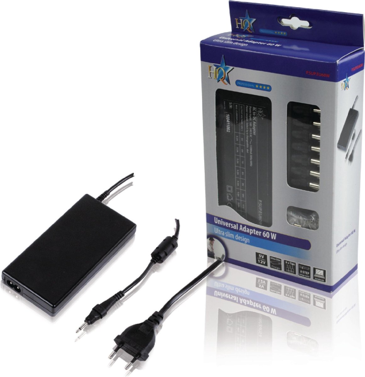 HQ Products HQ 5 - 12 V universele adapter 60 W P.SUP.EU60W | bol.com