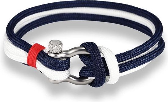 LGT Jewels Marine armband Double Navy Blue White