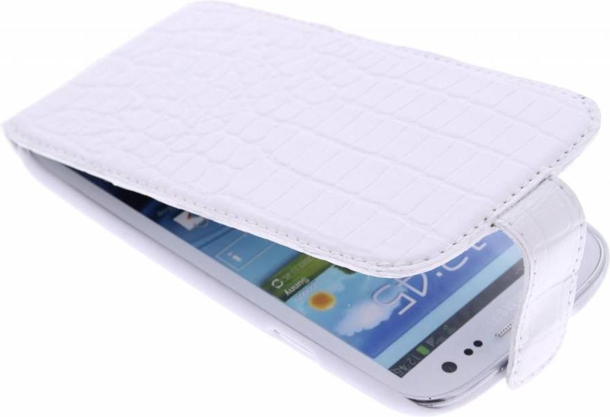 Valenta - Flip Croco - Samsung Galaxy S3 / Neo - wit