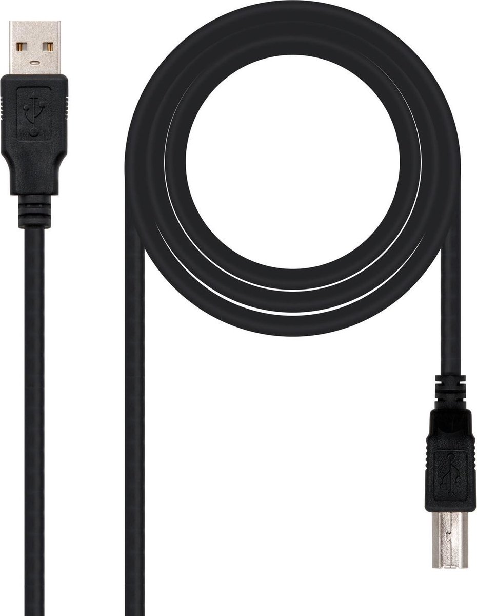 USB Cable NANOCABLE AIEACI0014 10.01.0103BK A-B Printer