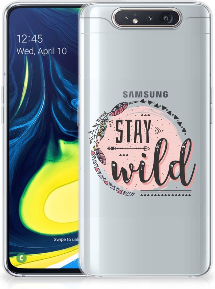 Samsung Galaxy A80 Telefoonhoesje met Naam Boho Stay Wild