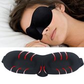 3D Slaapmasker Deluxe / Oog Masker / Geschikt voor op Reis / Vliegtuig / Auto / Zwart