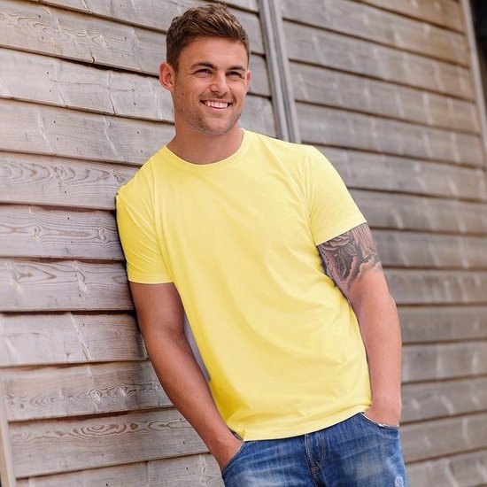T-shirt Basic homme jaune XL (54) | bol.