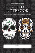 Day of the Dead Halloween Theme Ruled Notebook