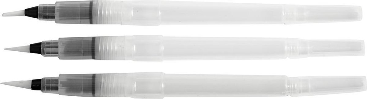 Water-penselen 10 ml Nylon Transparant 3-delig