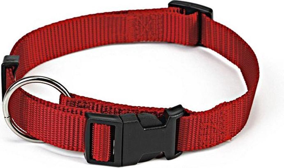 Beeztees - Halsband Hond - Nylon - Rood - 22-35 cm x 10 mm