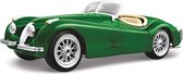 Modelauto Jaguar XK 120 cabriolet groen 1:24 - speelgoed auto schaalmodel