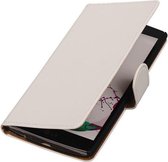 LG G3 Effen Booktype Wallet Hoesje Wit