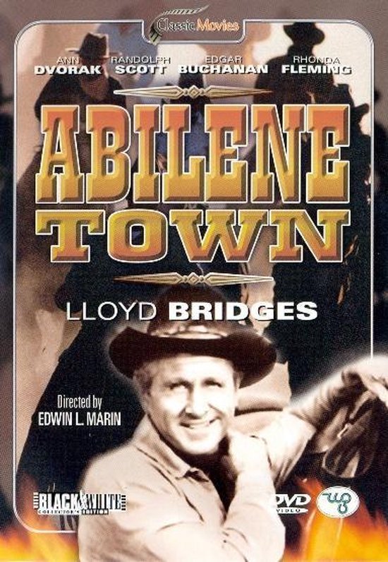 DVD cover van Abilene Town met Lloyd Bridges in een hoed en de tekst Abilene Town.