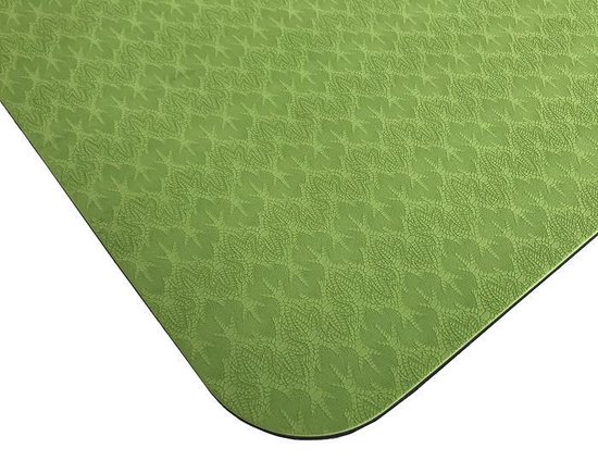 Sportbay Deluxe Yogamat - 183 x 61 cm - Groen/Grijs van Sportbay — afbeelding 3