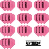 Darts Set - Pentathlon – 10 sets (30 stuks) – dart flights - Roze