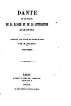 Dante et les origines de la langue et de la litterature italiennes - Tome I