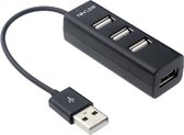 Ninzer Mini USB Hub met 4 USB 2.0 aansluitingen | Zwart