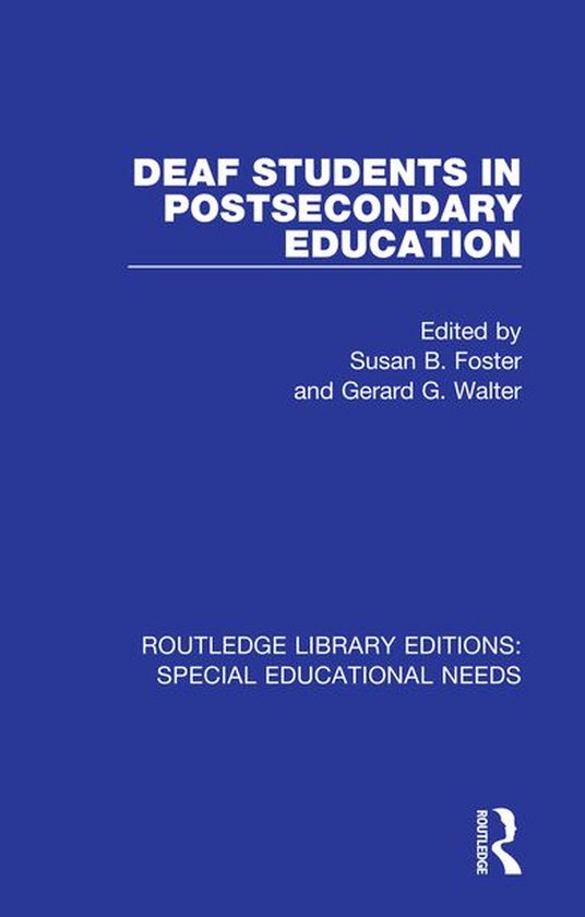 Routledge Library Editions: Special Educational Needs - Deaf ... - cover