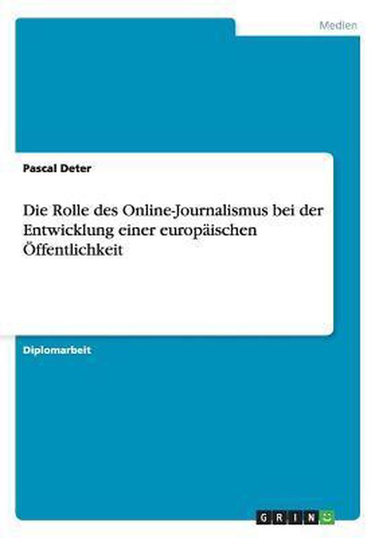 Die Rolle des Online-Journalismus bei der Entwicklung einer  ... - cover