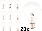 20 Stuks - E27 230V 42W Halogeen diamant lamp - Kristalhelder