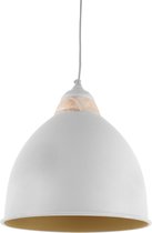 Pendant lamp Fam wood accent small white