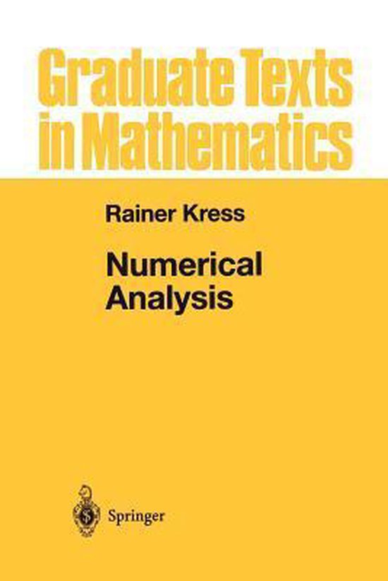 Numerical Analysis 9781461268338 Rainer Kress Boeken
