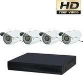 AHD 720P Beveiligingscamera set met 4 Cameras Outdoor Buiten