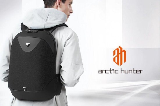 Arctic Hunter Rugzak voor laptop tot 16 inch met USB poort voor aansluiten van powerbank - Met code slot
