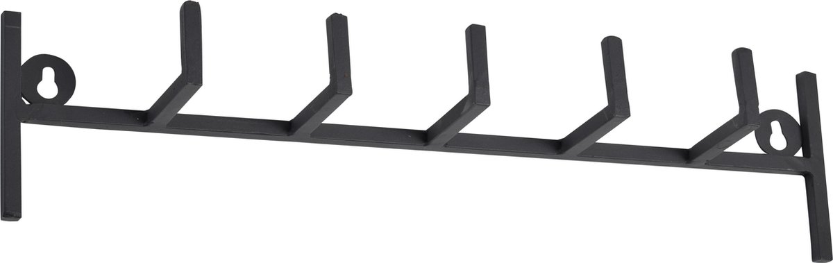 LOFT42 Hook Industriele Kapstok Zwart Metaal - 5 haken - 40x10x10