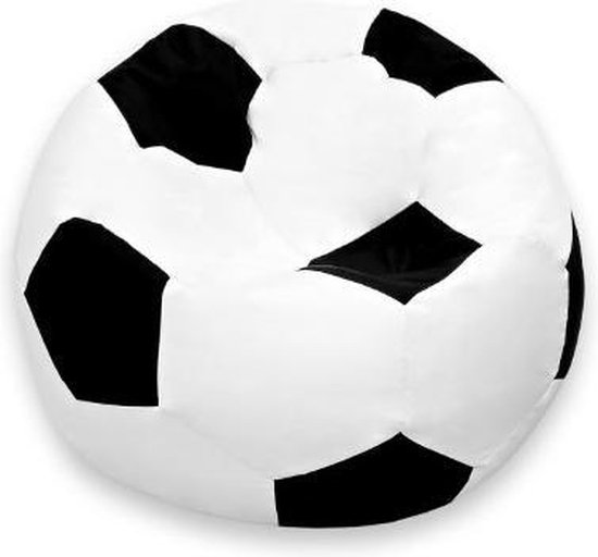 Lumaland - Luxe voetbal zitzak - hoogwaardig voetbal zitkussen uit de comfortlijn - 170 Liter - Diameter 90 cm - SMALL