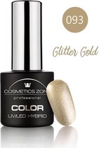 Cosmetics Zone UV/LED Hybrid Gel Nagellak 7ml. Glitter Gold 093